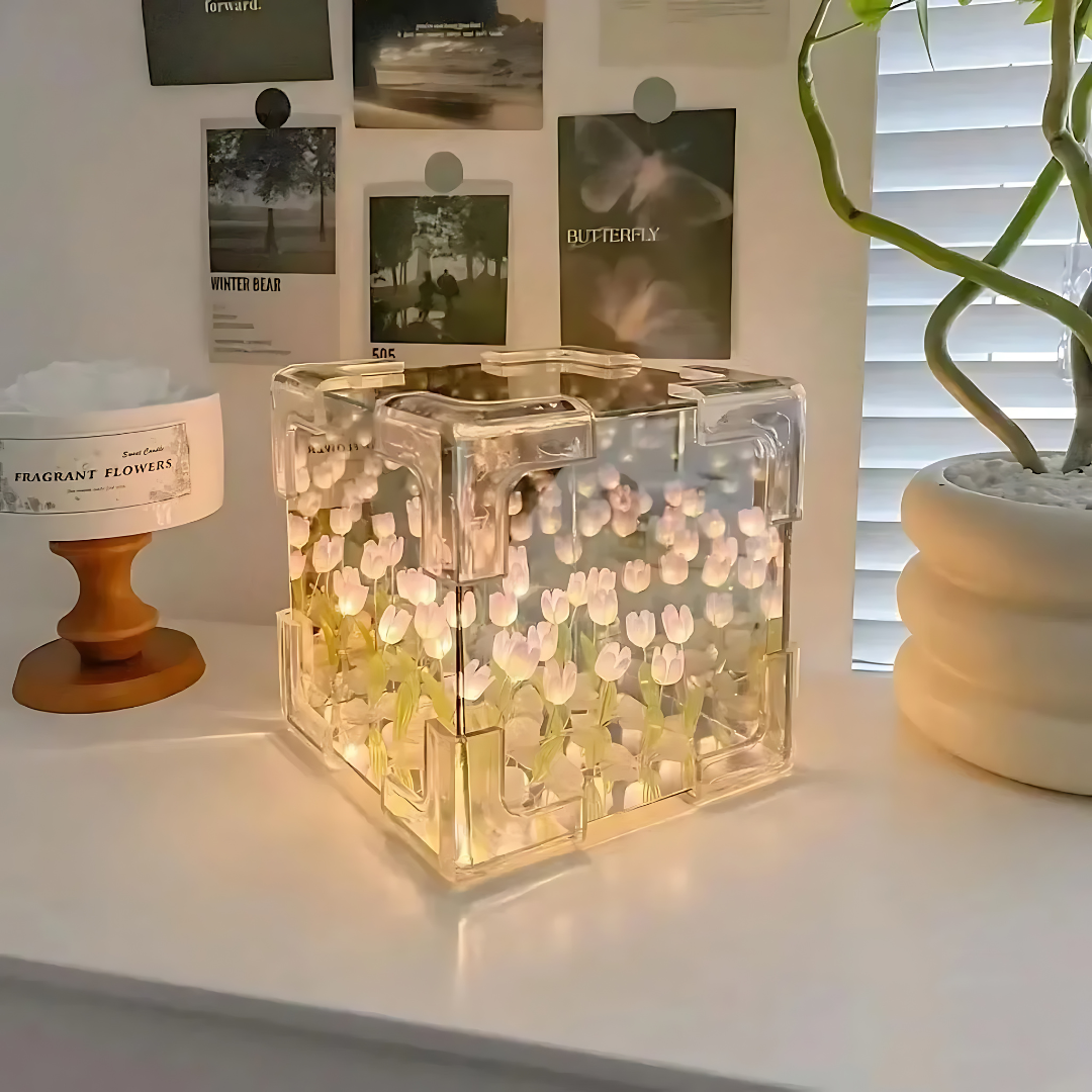 DIY Flower Lamp